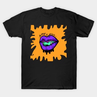 Dope purple evil mouth illustration T-Shirt